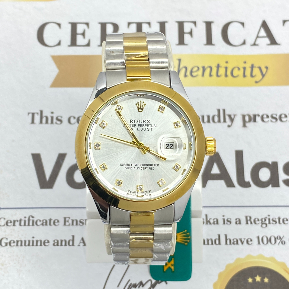 RLX Swiss Made Luxury Chain Watch For Men With Date Display