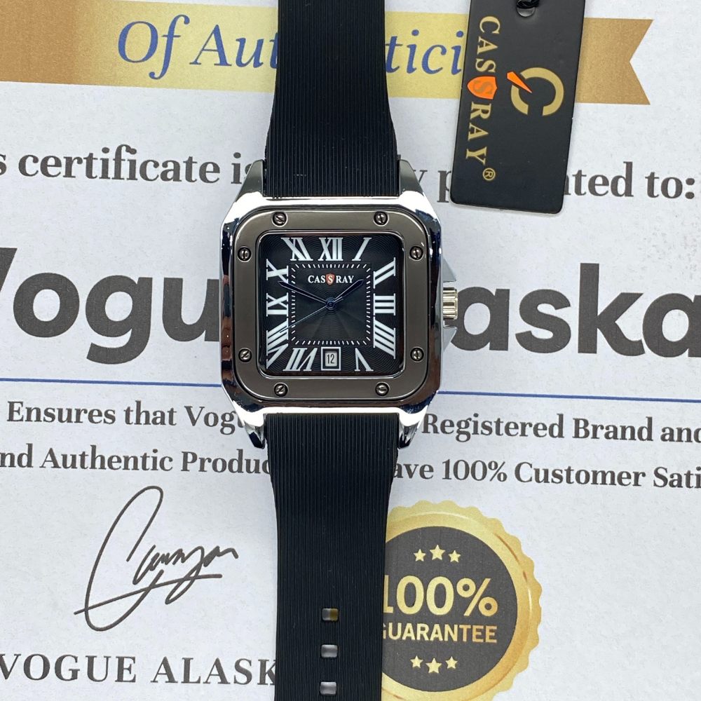 CASSRAY Analog Time Format Square Dial Durable Straps Watch For Men
