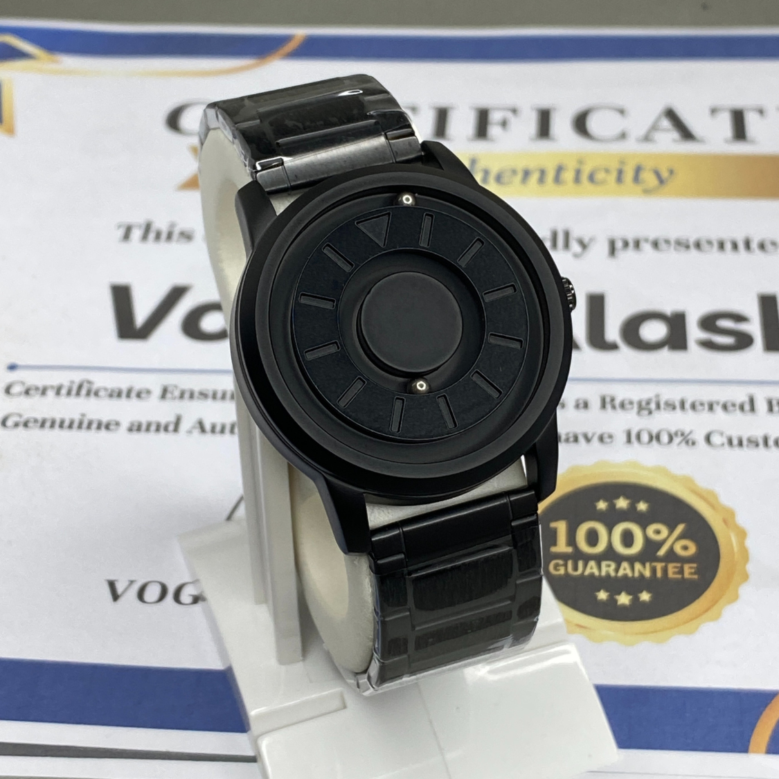 Revolutionary Bearing Full Metallic Dial & Butterfly Lock Chain Watch For Men