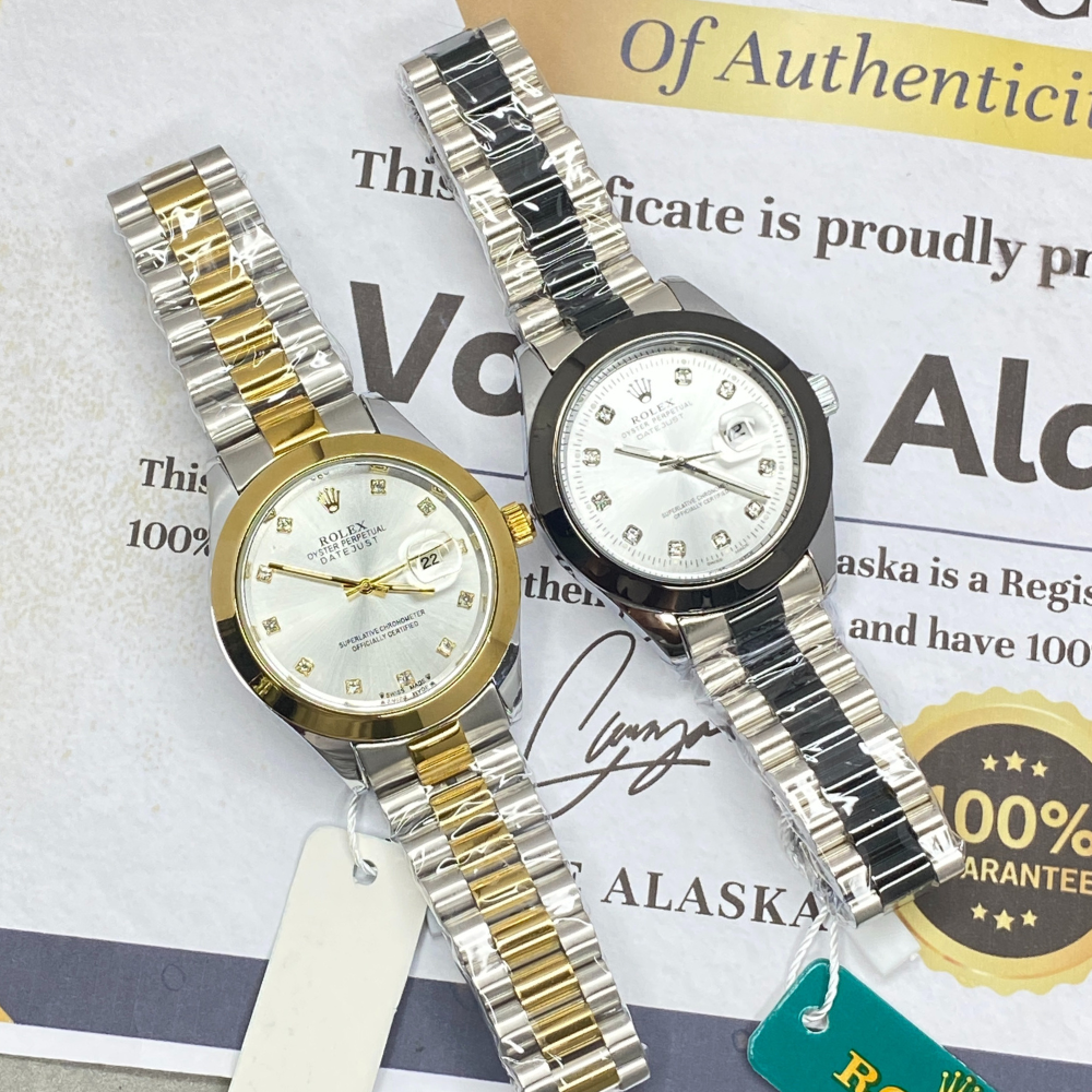 RLX Swiss Made Luxury Chain Watch For Men With Date Display