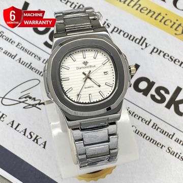 DIAMOND BLUE Classic Design Stainless Steel Made Analog Time Chain Watch For Men