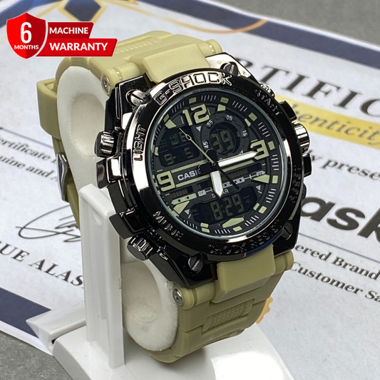 GSTW-300 Metal Dial Dual-Time Sports Watch