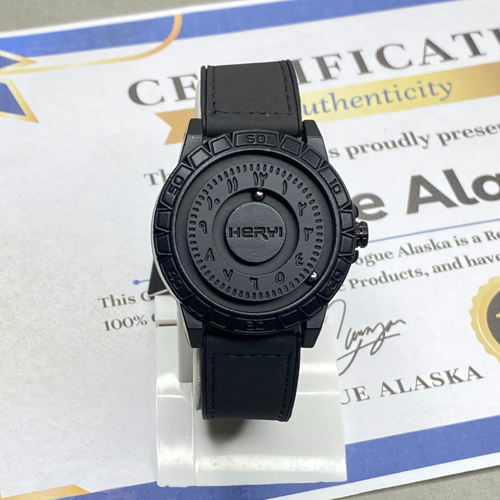 HERYI Rotatory Bearing - Full Steel Magnetic Lock & Silicone Rubber Straps Watch