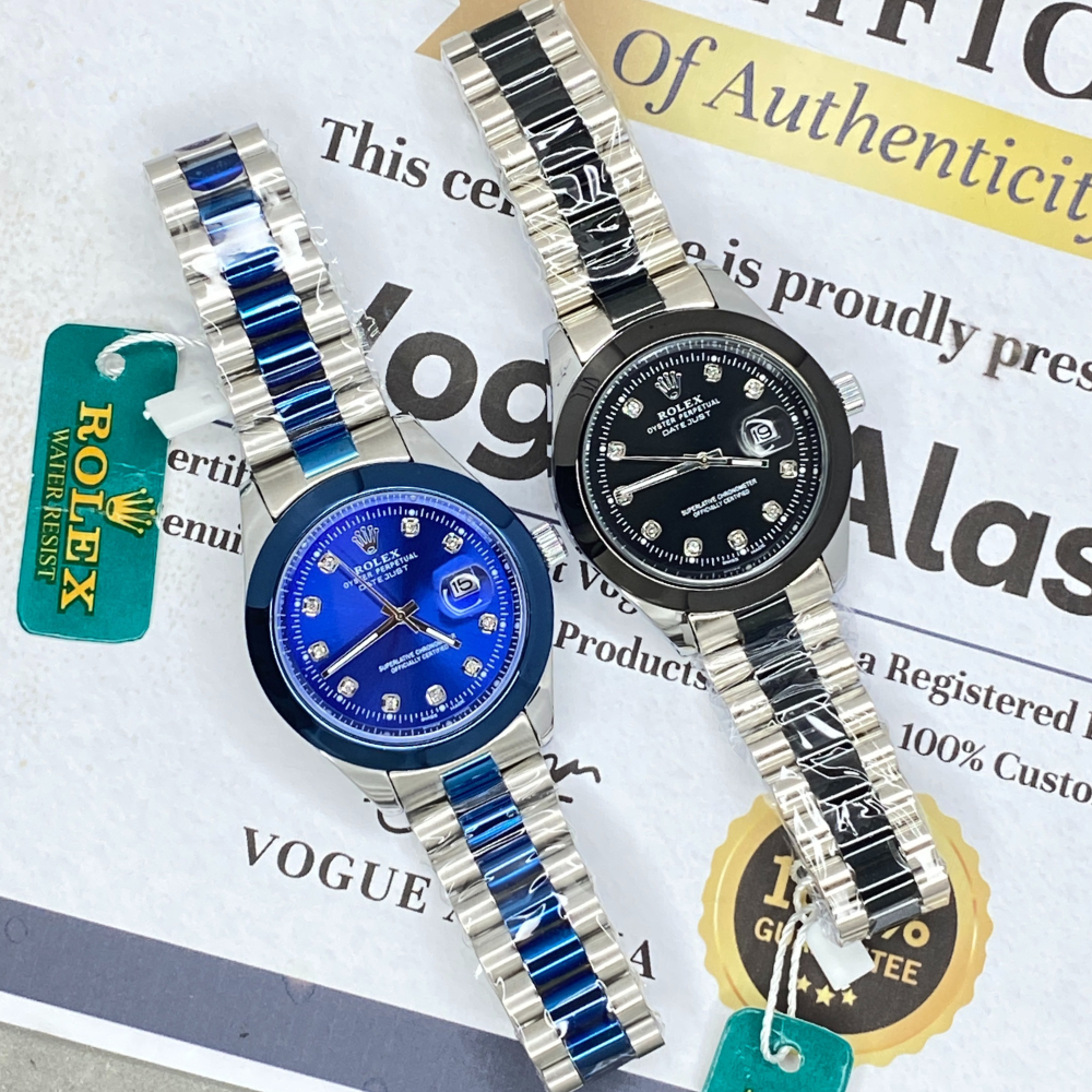 RLX Swiss Made Luxury Chain Watch For Men With Date Display