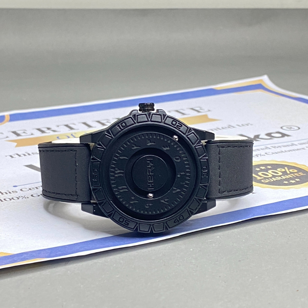 HERYI Rotatory Bearing - Full Steel Magnetic Lock & Silicone Rubber Straps Watch