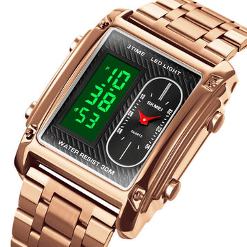 SKMEI 1868 Dual Time Chain Watch For Men