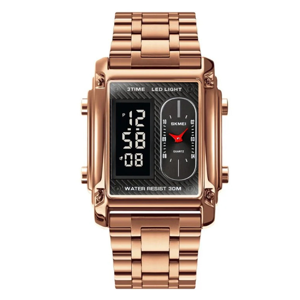 SKMEI 1868 Dual Time Chain Watch For Men