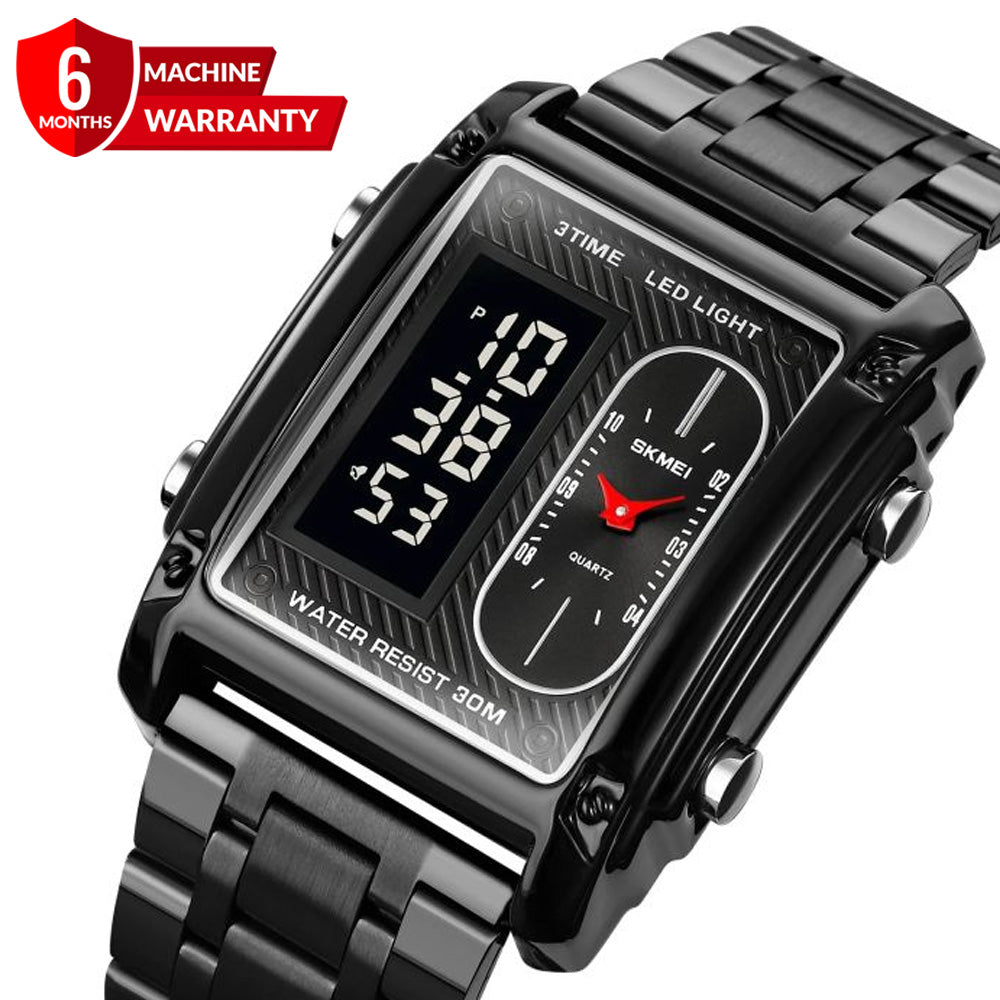SKMEI 1868 Dual Time Chain Watch For Men