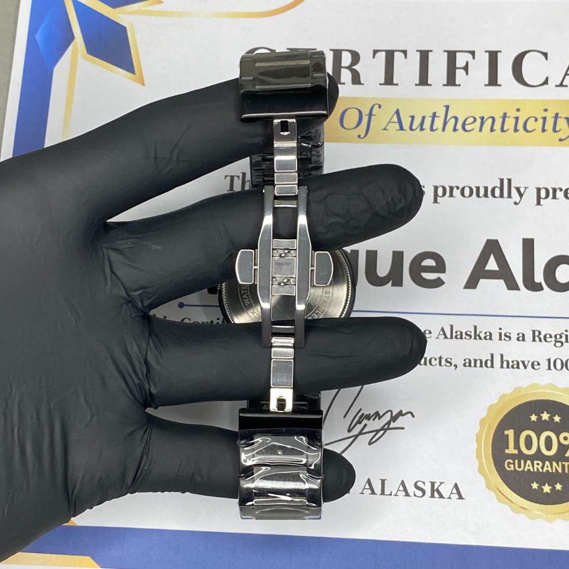 Revolutionary Bearing Full Metallic Dial & Butterfly Lock Chain Watch For Men