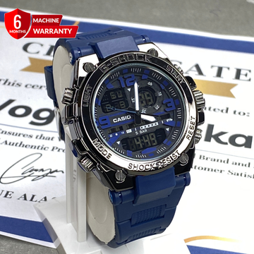 GSTW-300 Metal Dial Dual-Time Sports Watch