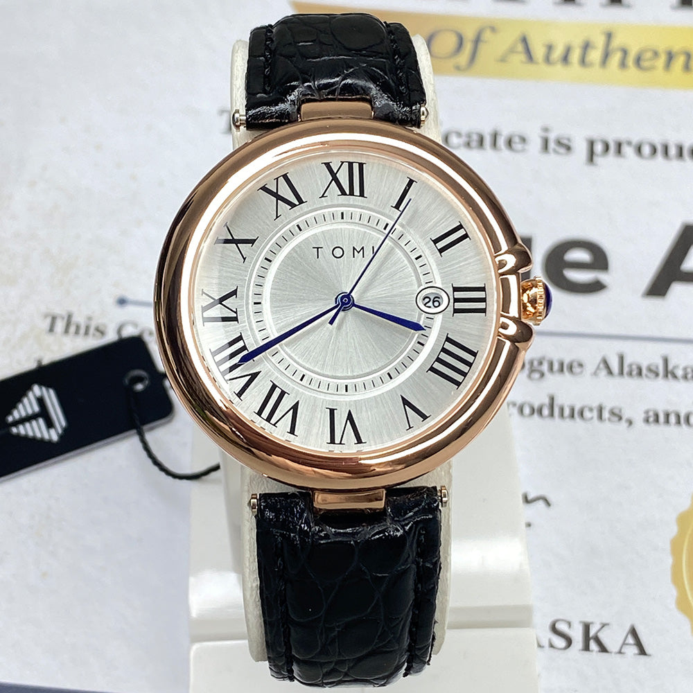 TOMI T-075 Original Date Business Class Strap Watch