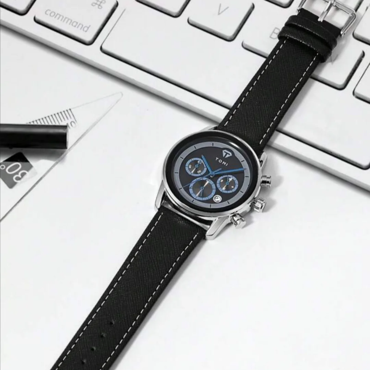 TOMI T-603 S6 Series Chronograph Business Watch With Cufflinks & Tie Pin For Men