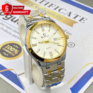 Gusalai Luxury Analog Chain Watch with Premium  Butterfly Lock