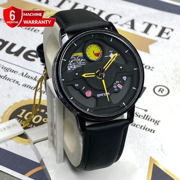 SANDA Men’s Round Dial Analog Quartz Strap Watch