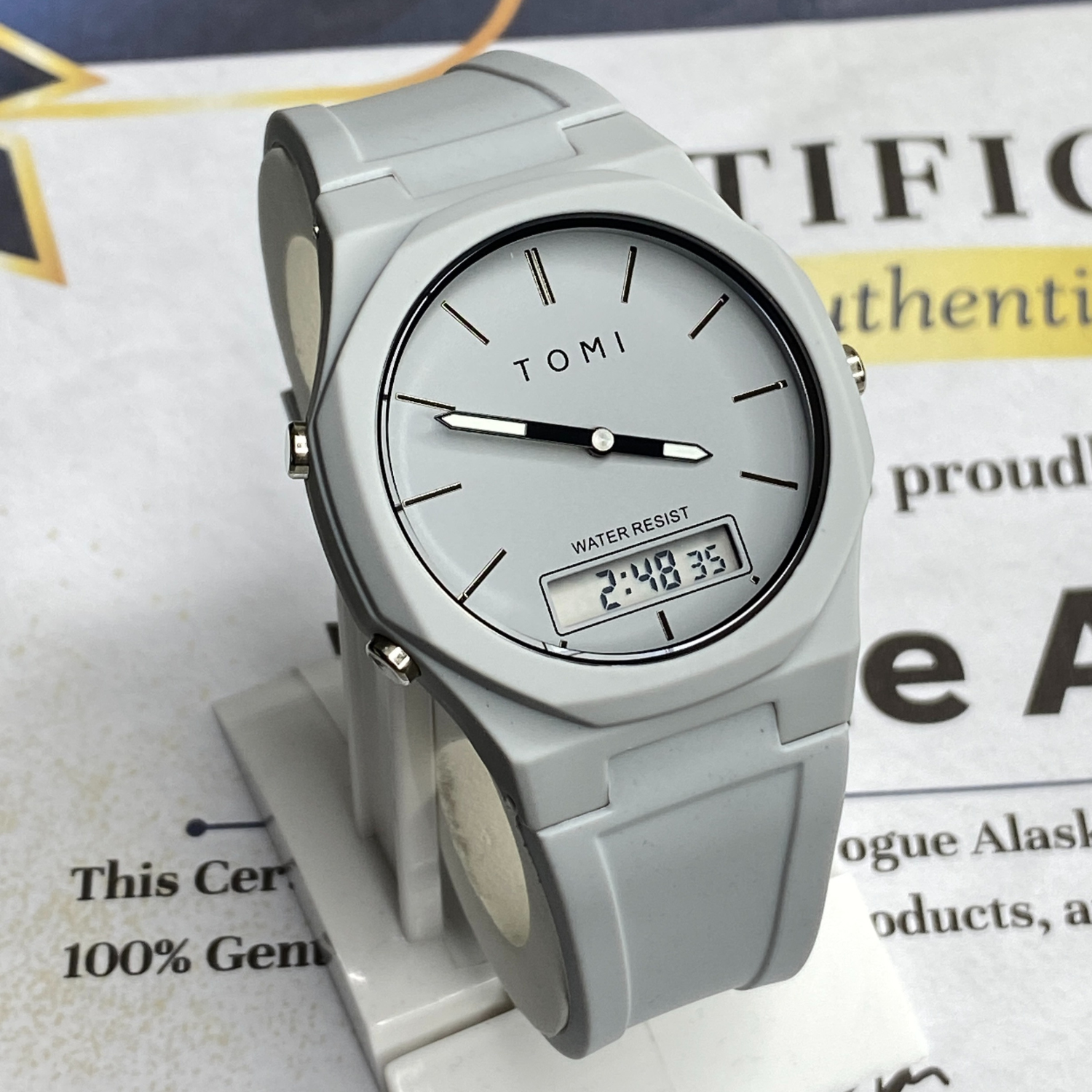 Tomi T-238 Dual Time Men’s Watch – Analog & Digital Display