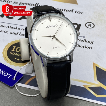 LONGBO Round Dial Analog Quartz Movement Straps Watch For Men