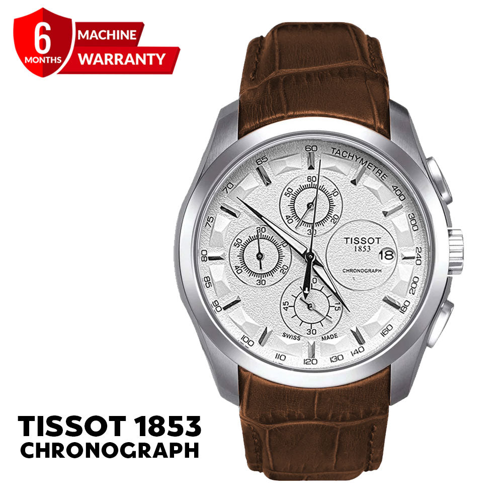 Tis-1853 Chronograph Leather Strap Watch