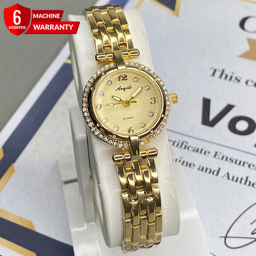 Aoqili Ladies Watch – Golden Women's Timepiece