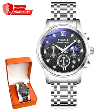 ORSGA Chronograph Quartz Stainless Steel Chain Watch for Men