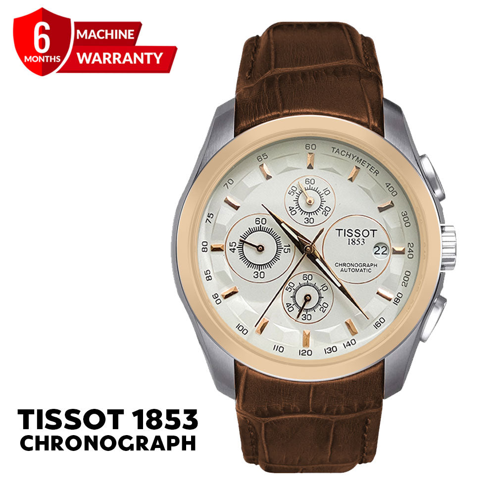 Tis-1853 Chronograph Leather Strap Watch