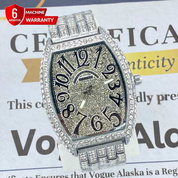 Franck Muller-FY8620 Curvex iced Out Luxury Stainless Steel Made Analog Watch For Men