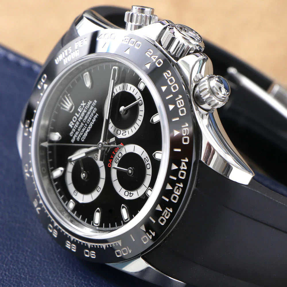 Rlx Chronograph Oyster Swiss-Made Watch with Rotatable Bazel