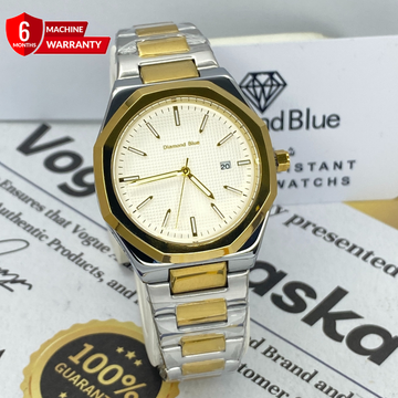 Premium Quality Classic Octagonal Dial Stainless Steel Chain Watch For Men With Date Display