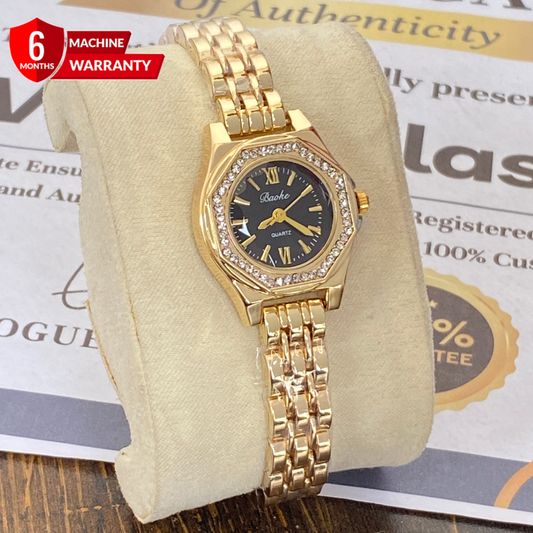 Baoki Octagonal Shape Dial Luxury Stainless Steel Chain Watch For Ladies - A Perfect Gift For Her