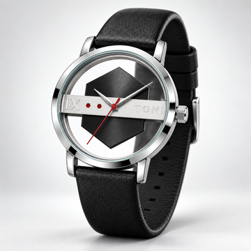 TOMI T-100 Round Transparent Dial Durable Straps Watch For Men