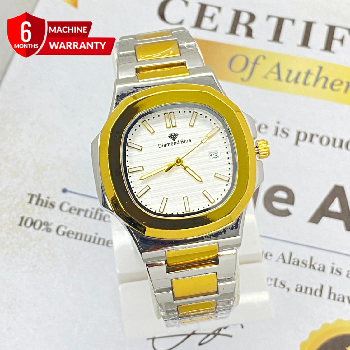 DIAMOND BLUE Classic Design Stainless Steel Made Analog Time Chain Watch For Men