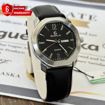 Men's Analog Quartz Movement Octagonal Dial Straps Watch With Date & Day Display For Men