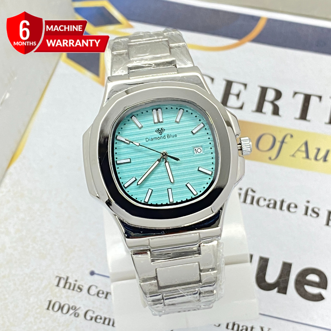 DIAMOND BLUE Classic Design Stainless Steel Made Analog Time Chain Watch For Men