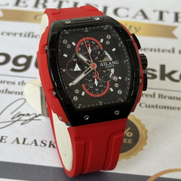 AILANG Analog Quartz Movement Chronograph Working Silicone Straps Watch For Men