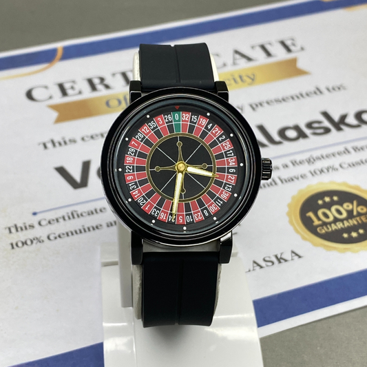 HERYI Caseno Design Watch with Rotatory Dial Silicon Straps & Magnetic Lock For Men