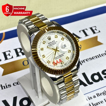 RLX Swiss Made Luxury Chain Watch For Men With Date Display