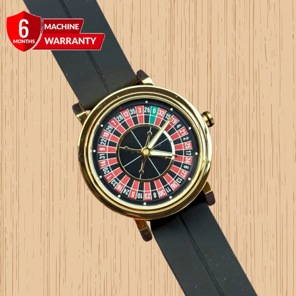 Rotatory Dial - Magnetic Lock & Silicone Rubber Straps Watch For Men