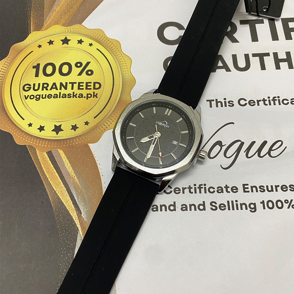 Heyri - Silicone Rubber Straps &amp; Magnetic Lock Watch For Men