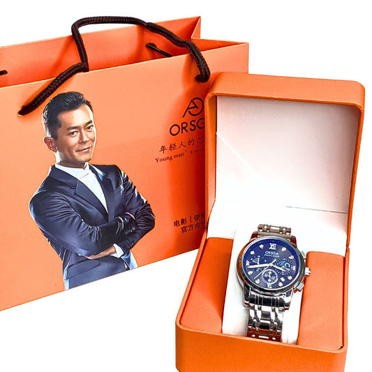 ORSGA Chronograph Quartz Stainless Steel Chain Watch for Men