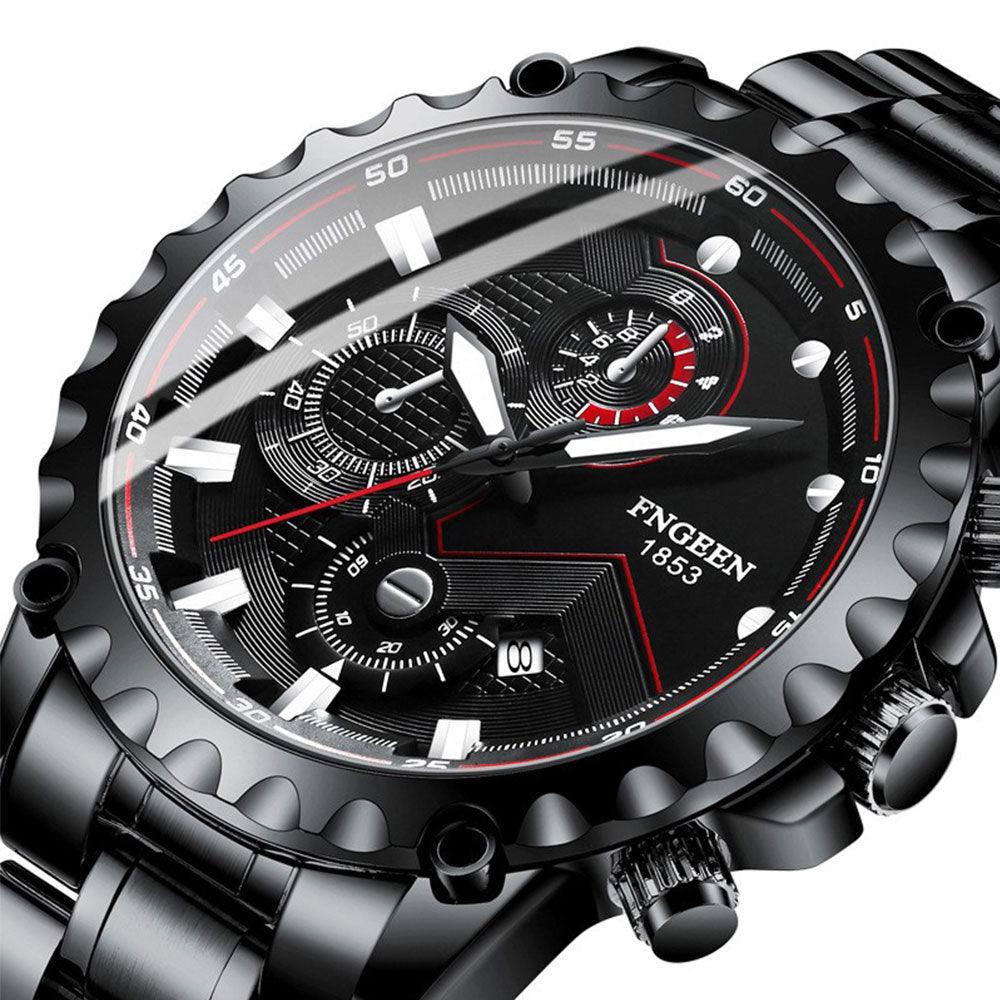 FNGEEN - 1853 Analog Time Stainless Steel Chain Watch For Men
