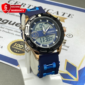 Duantai Analog & Digital Rubber Straps Watch For Men