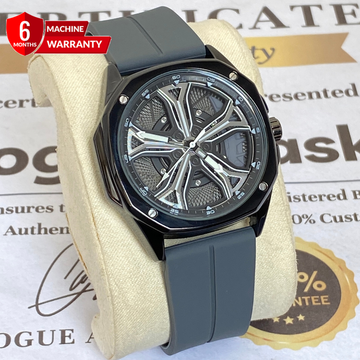 KEGIO Rotatory Wheel Dial Analog Quartz Watch With Silicone Straps and Magnetic Lock For Men