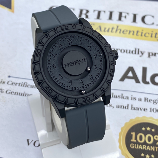 HERYI Revolutionary Bearing - Full Steel Magnetic Lock & Silicone Rubber Straps Watch