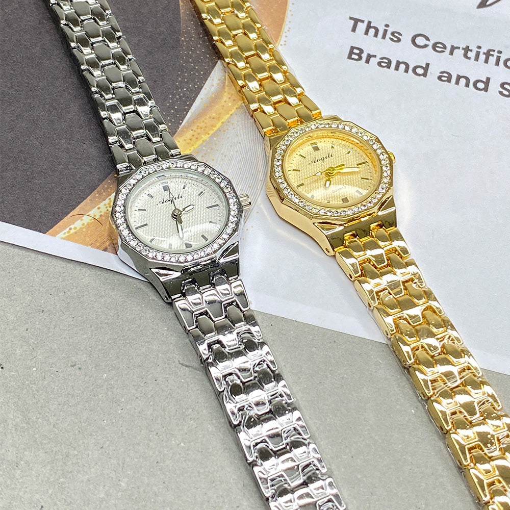 Luxury Aoqili Octagonal Shape Ladies Watch