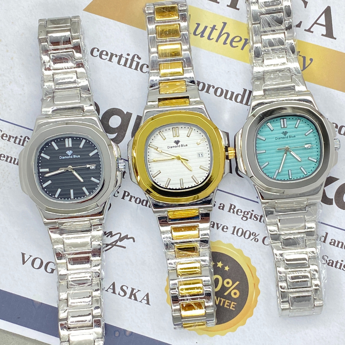 DIAMOND BLUE Classic Design Stainless Steel Made Analog Time Chain Watch For Men