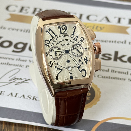 FRANCK MULLER Swiss Made Luxury Chronograph Working Sweep Movement Watch For Men