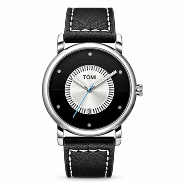 TOMI T-033 Round Dial Analog Quartz Movement Straps Watch With Date Display For Men