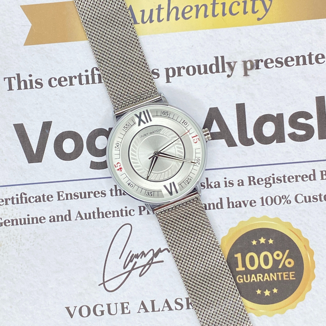 JUST WATCH Analog Display Stainless Steel Made Chain Watch For Men