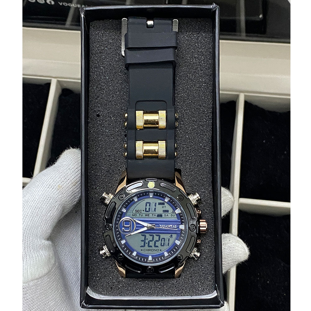 Duantai Analog & Digital Rubber Straps Watch For Men