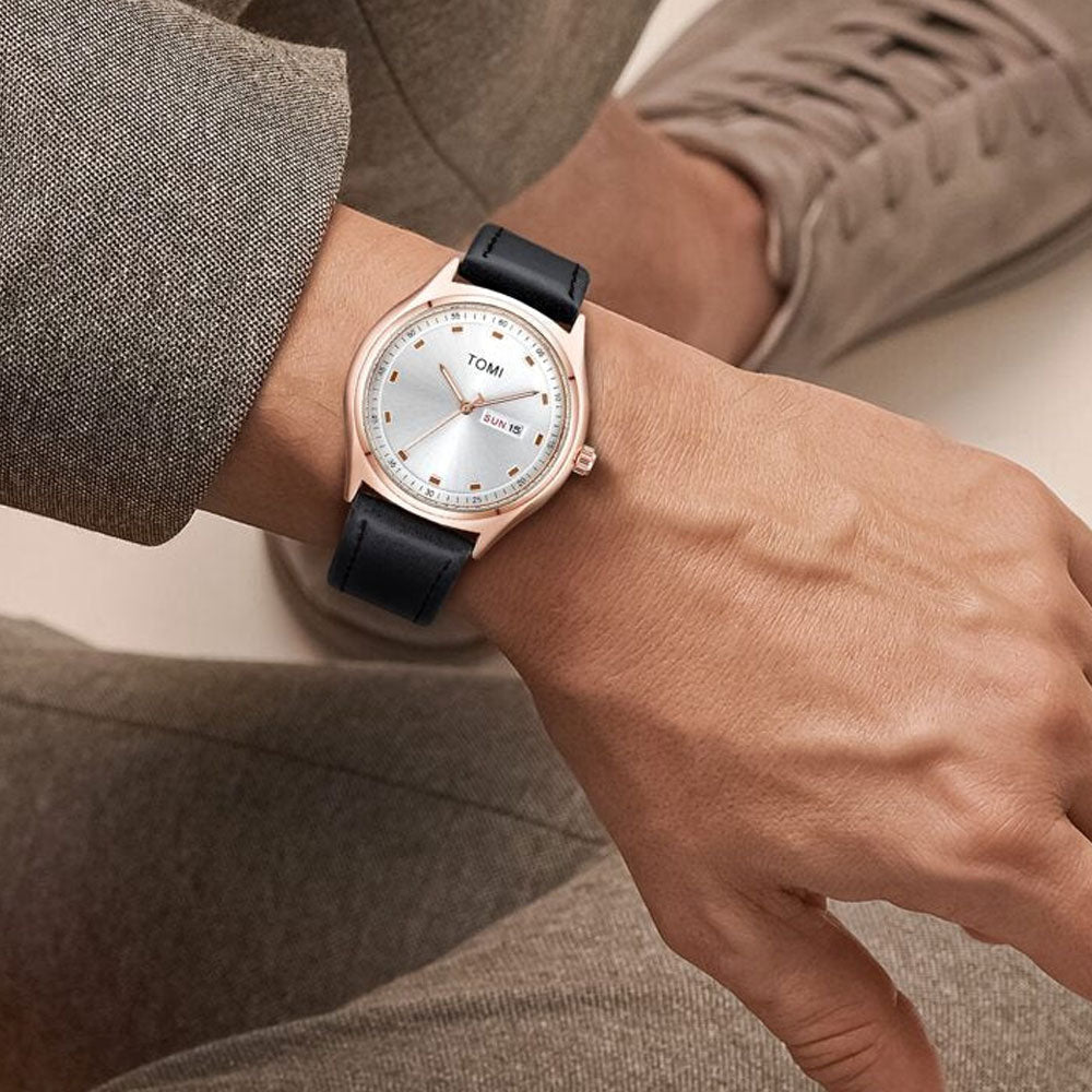 TOMI T-030 Men's Watch Date & Day Quartz Straps Watch