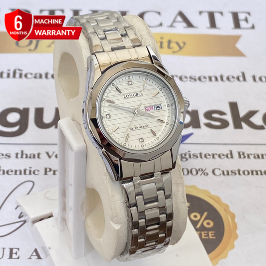 Longbo Round Dial Luxury Stainless Steel Chain Watch For Ladies - A Perfect Gift For Her